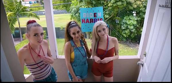  Three Hot Petite Teen Best Friends Kyler Quinn, Sia Lust And Nola Exico Fucked By Black Neighbor To Sway His Vote